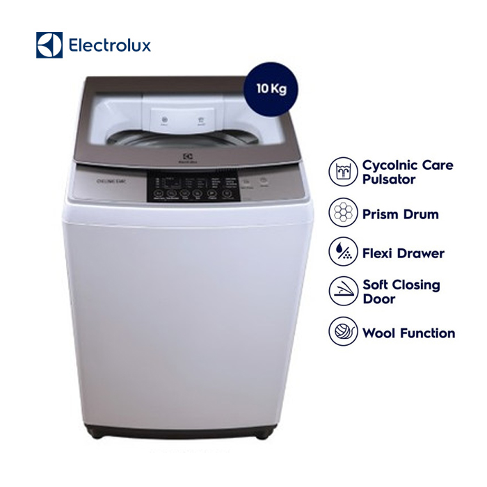 Electrolux Mesin Cuci Top Loading 10 KG -  EWT105WN